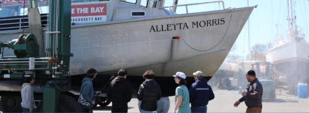 North Providence HS Career and Tech students board the Alletta Morris